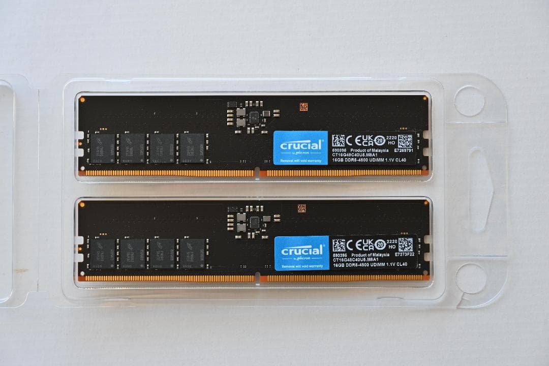 crucial DDR5-4800 32GB (2x16GB) メモリ