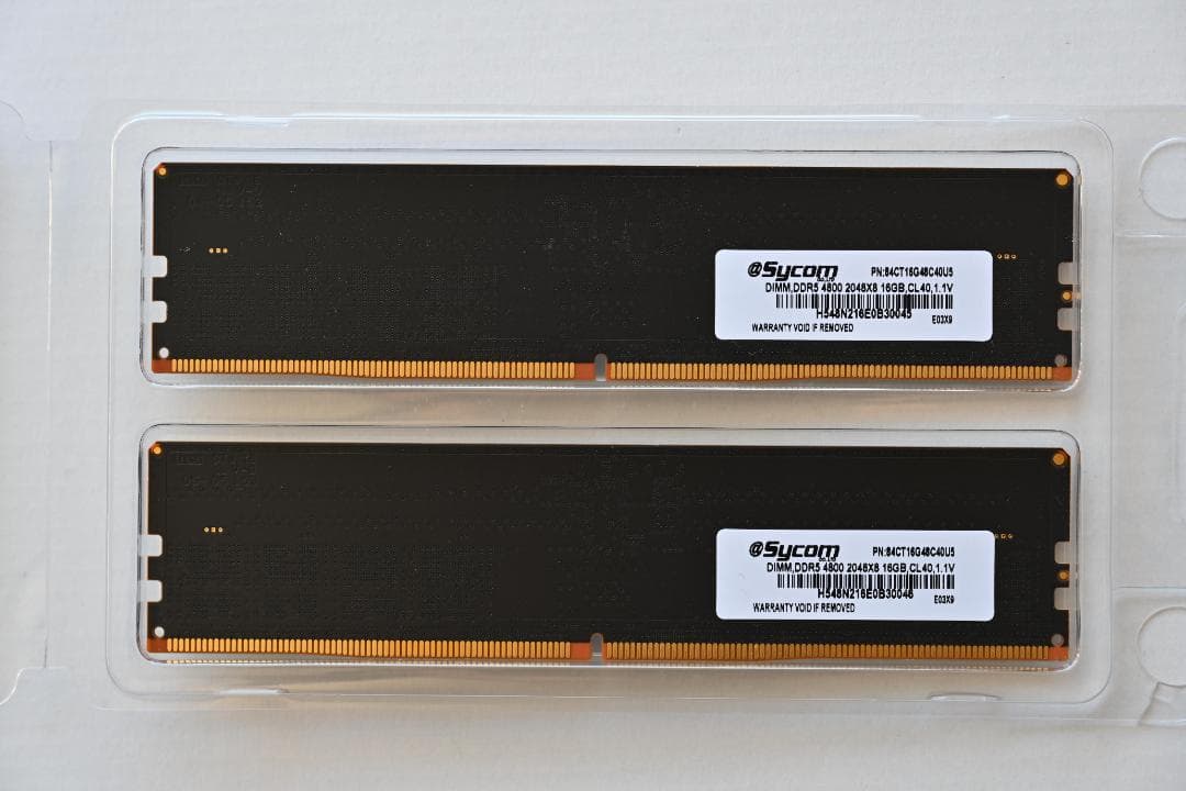 crucial DDR5-4800 32GB (2x16GB) メモリ