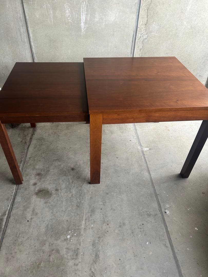 辻製作所⭐︎ダークブラウン 伸縮式テーブル 木製