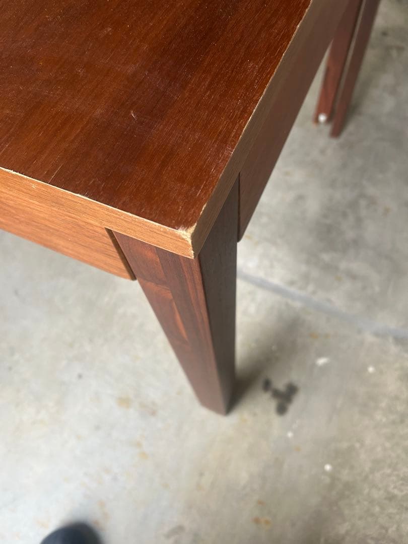 辻製作所⭐︎ダークブラウン 伸縮式テーブル 木製