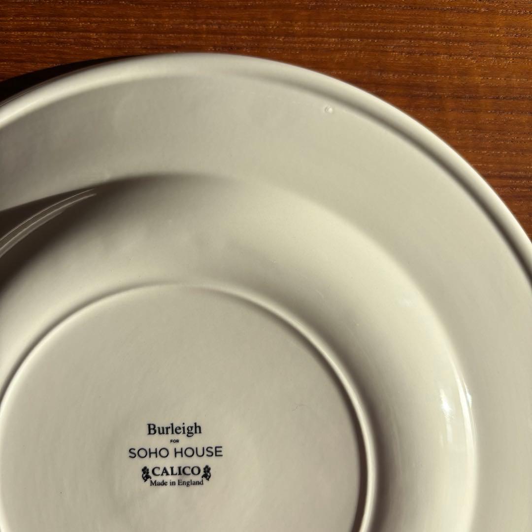 Burleigh Black Calico プレート2枚 バーレイ キャリコ