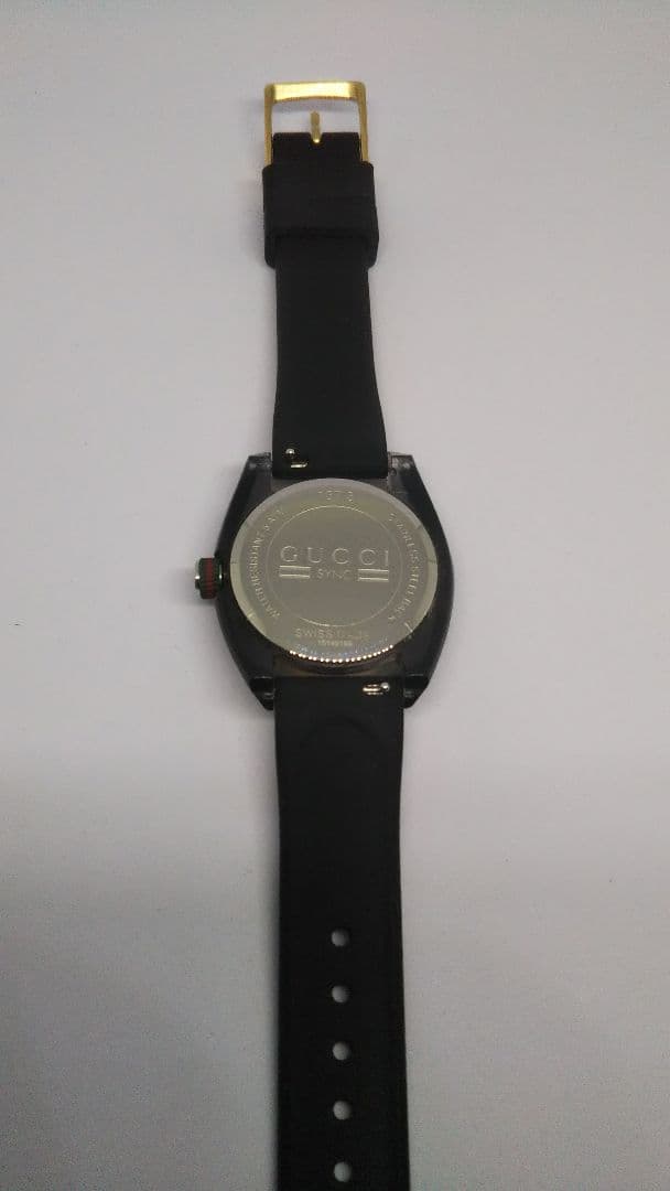 【稼働品】GUCCI ラバーベルト ブラック