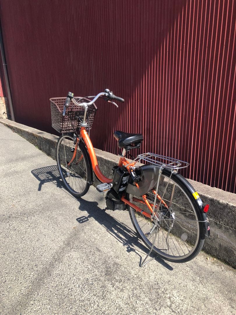 【京都】電動アシスト自転車　ヤマハ　26インチ　オレンジ色