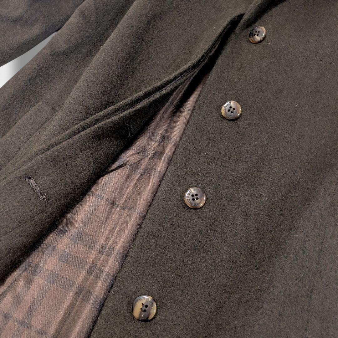 バーバリーロンドン♡アンゴラ チェスター コート 40 ブラウン 内ノバチェック