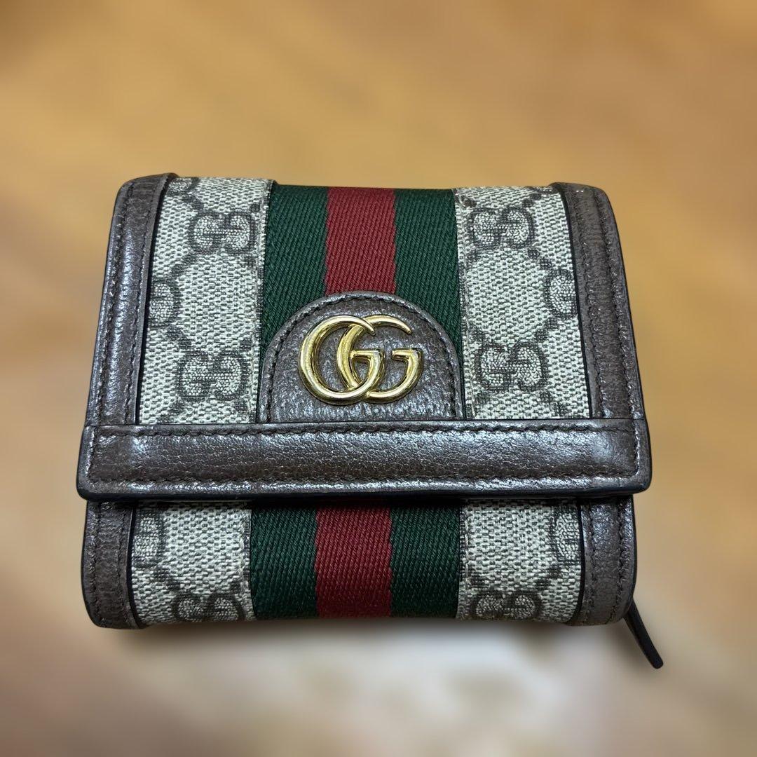 Gucci GGキャンバス三つ折り財布
