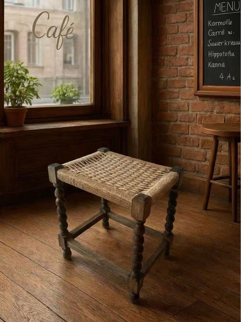 ヴィンテージ スツール 無垢 職人 英国 イギリス フランス