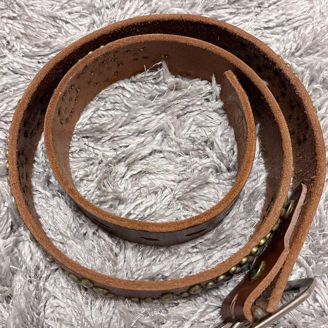 HTC(フラワー マルチカラーストーン シルバースタッズベルト)