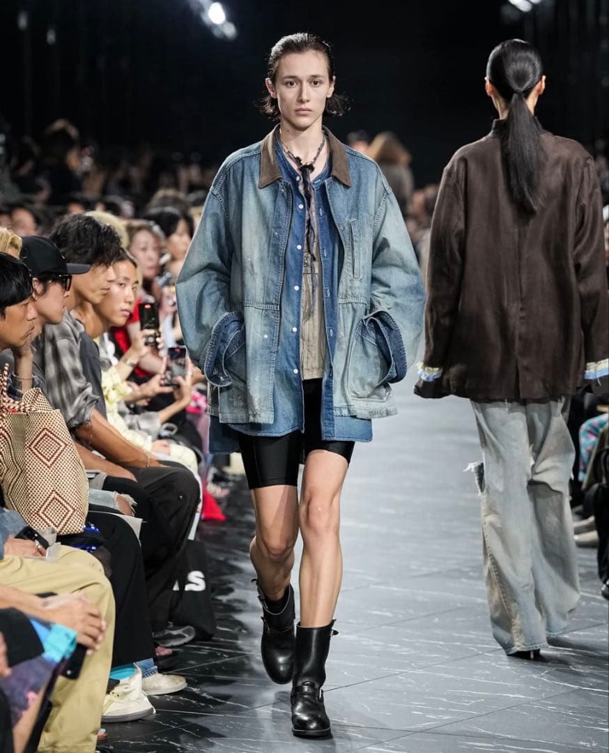 ANCELL 26ss DENIM BAND COLLAR SHIRTサイズ3