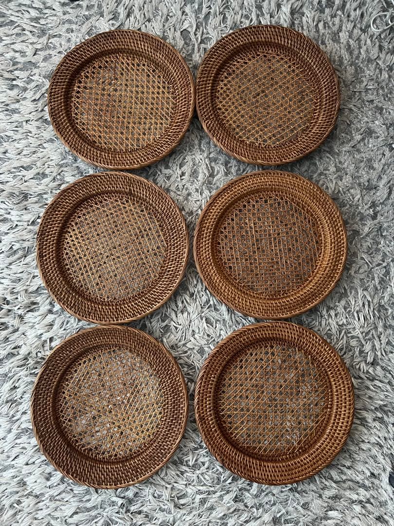 【未使用】ラタン　アンダープレート　チャージャープレート　ランチョンマット