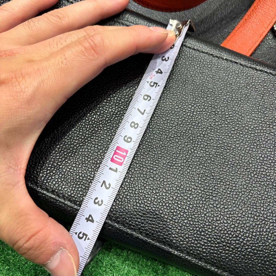 TODS 希少！メンズ　レザートートバッグ　ブラック　オレンジ　中古品