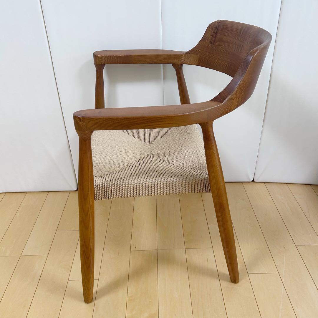 ペーパーコード　アームチェア　アッシュ　タンスのゲン ブラウン　天然木　無垢材②