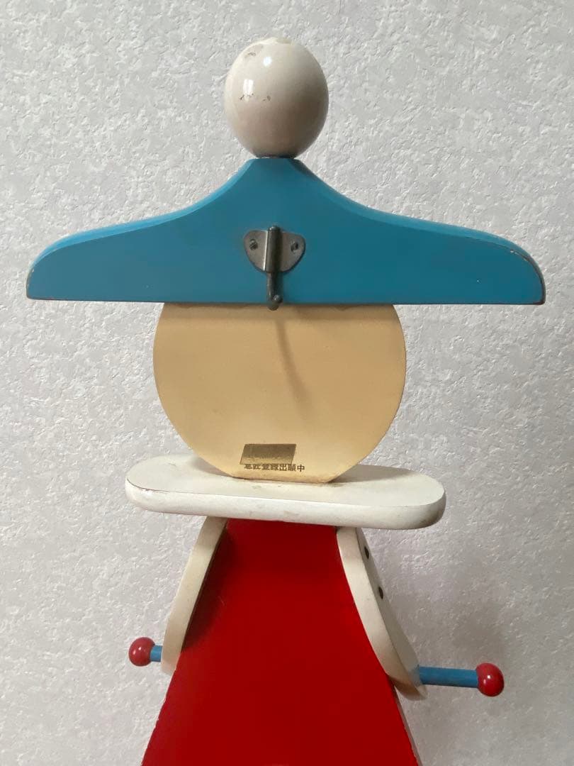 レア物　昭和レトロ　お人形の形のポールハンガー　子供用洋服掛け　ランドセル掛け
