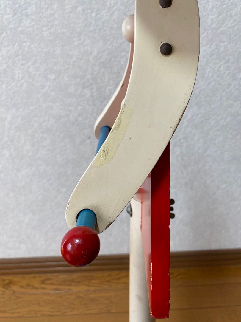 レア物　昭和レトロ　お人形の形のポールハンガー　子供用洋服掛け　ランドセル掛け