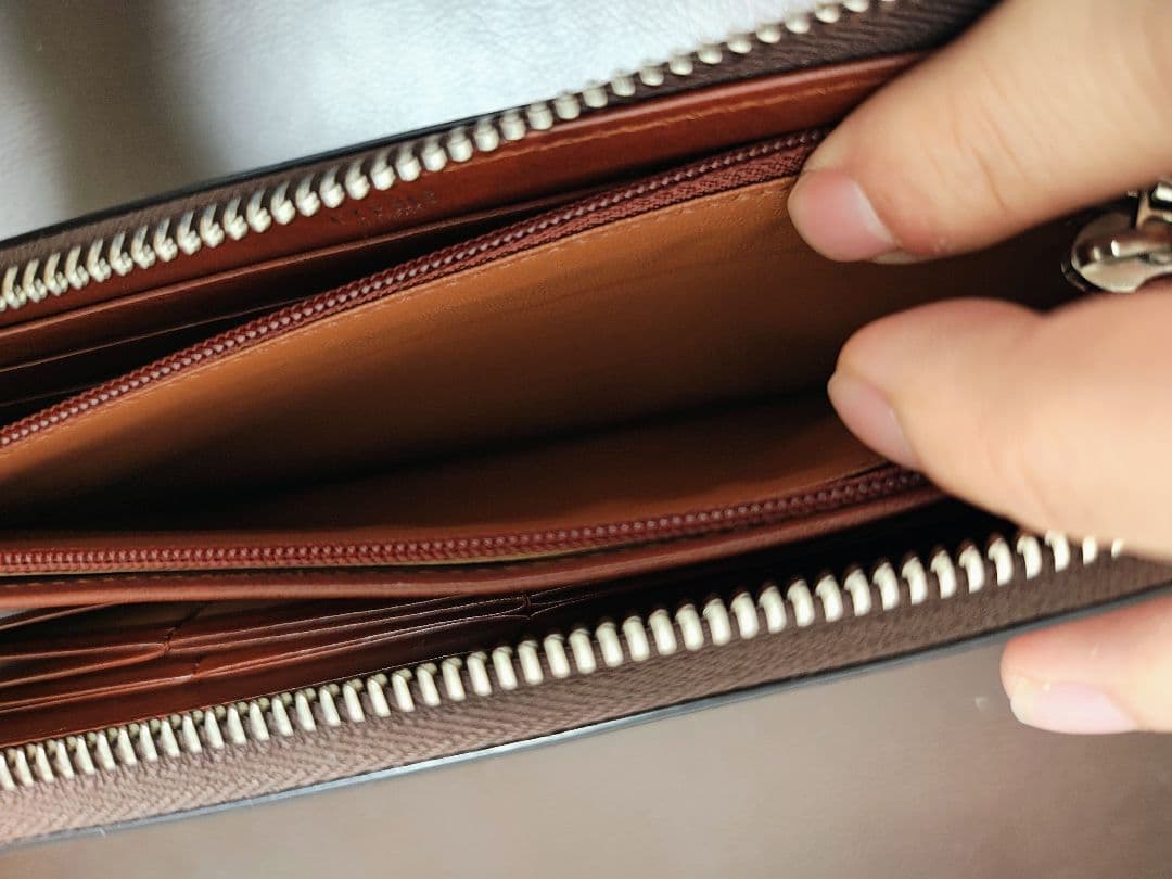 CYPRIS（キプリス）コードバン＆シラサギレザー　ハニーセル長財布