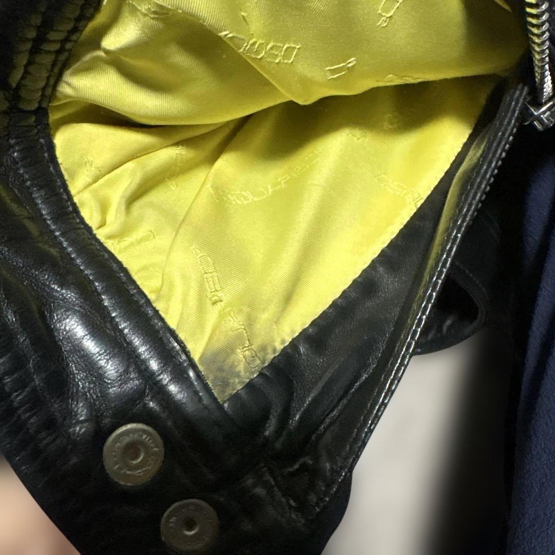 chocoleeelディースクエアード黒のレザーシングルライダースJK