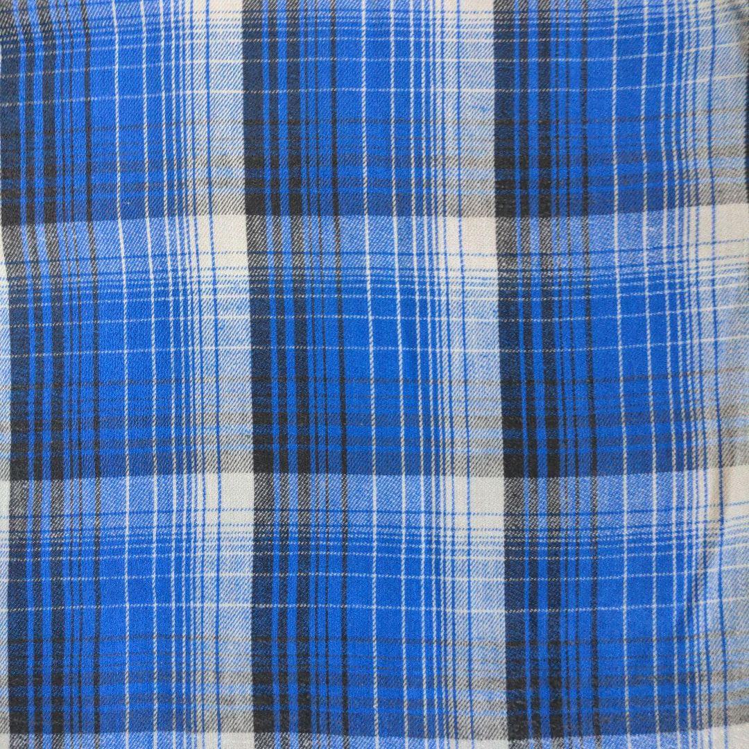 60s ヘヴィーネルシャツ マチ付き オンブレ マチネル シャドー ブルー