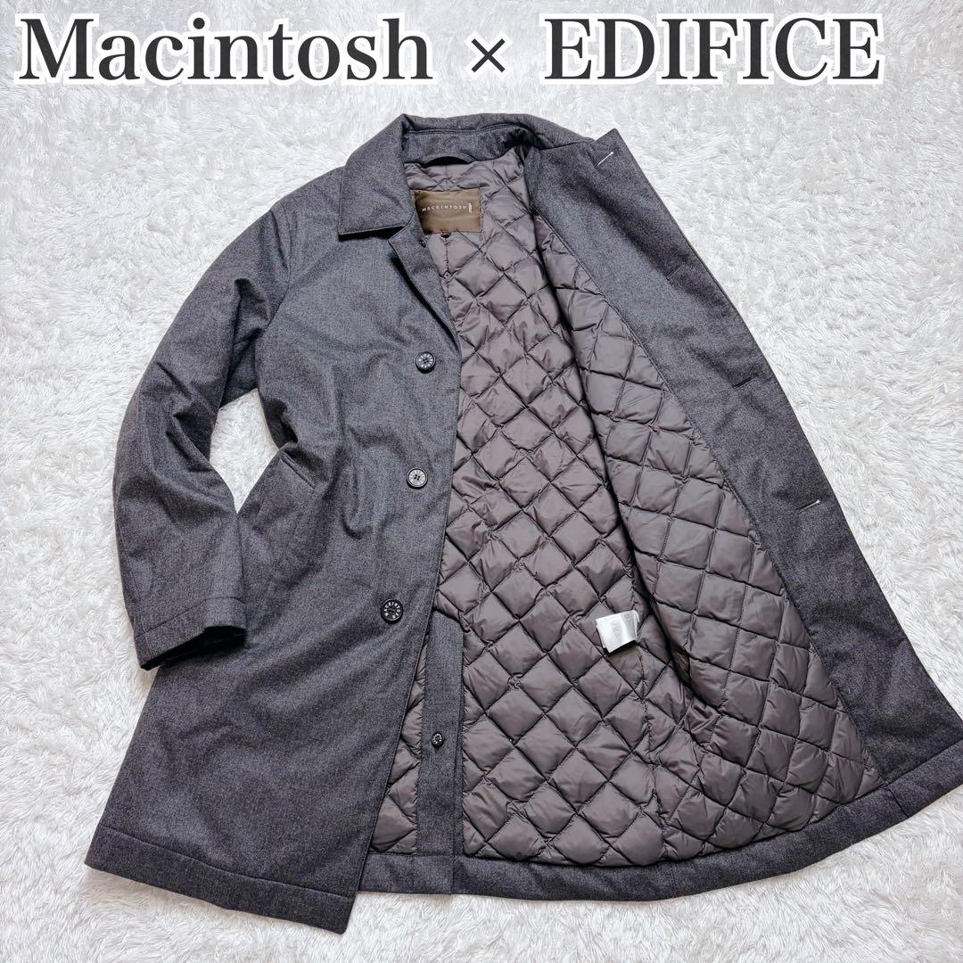 極美品　マッキントッシュ エディフィス別注 ステンカラー ダウンコート　グレー