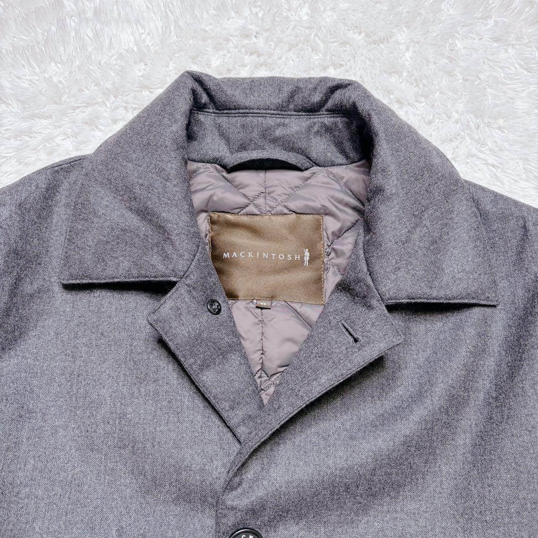 極美品　マッキントッシュ エディフィス別注 ステンカラー ダウンコート　グレー