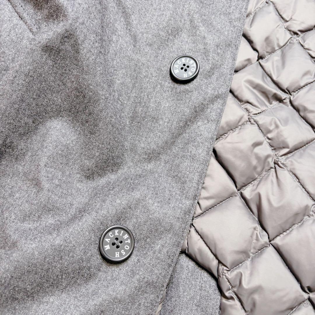 極美品　マッキントッシュ エディフィス別注 ステンカラー ダウンコート　グレー