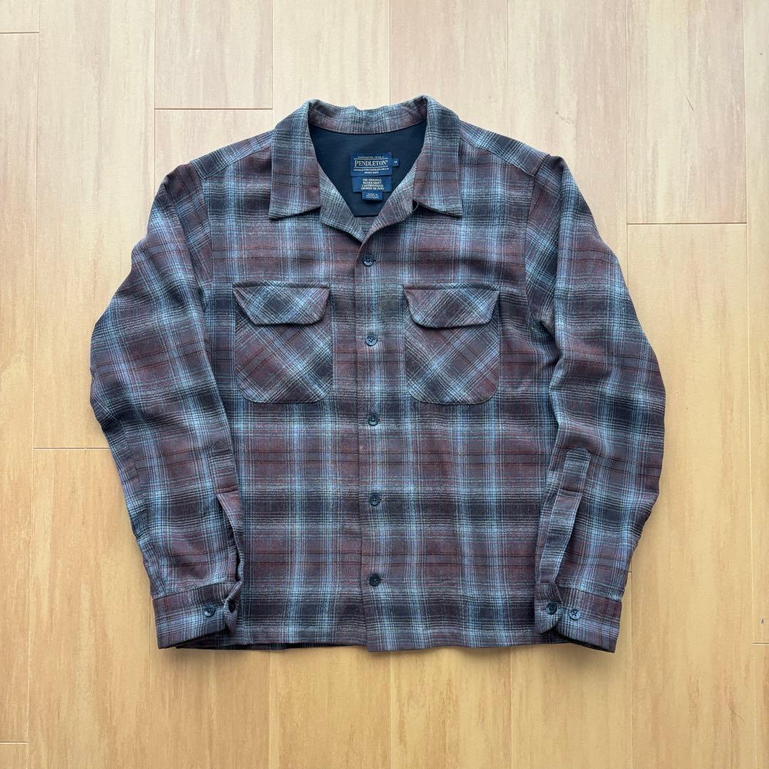 【美品】ペンドルトン ボードシャツ ブラウン系 オンブレ M メキシコ製
