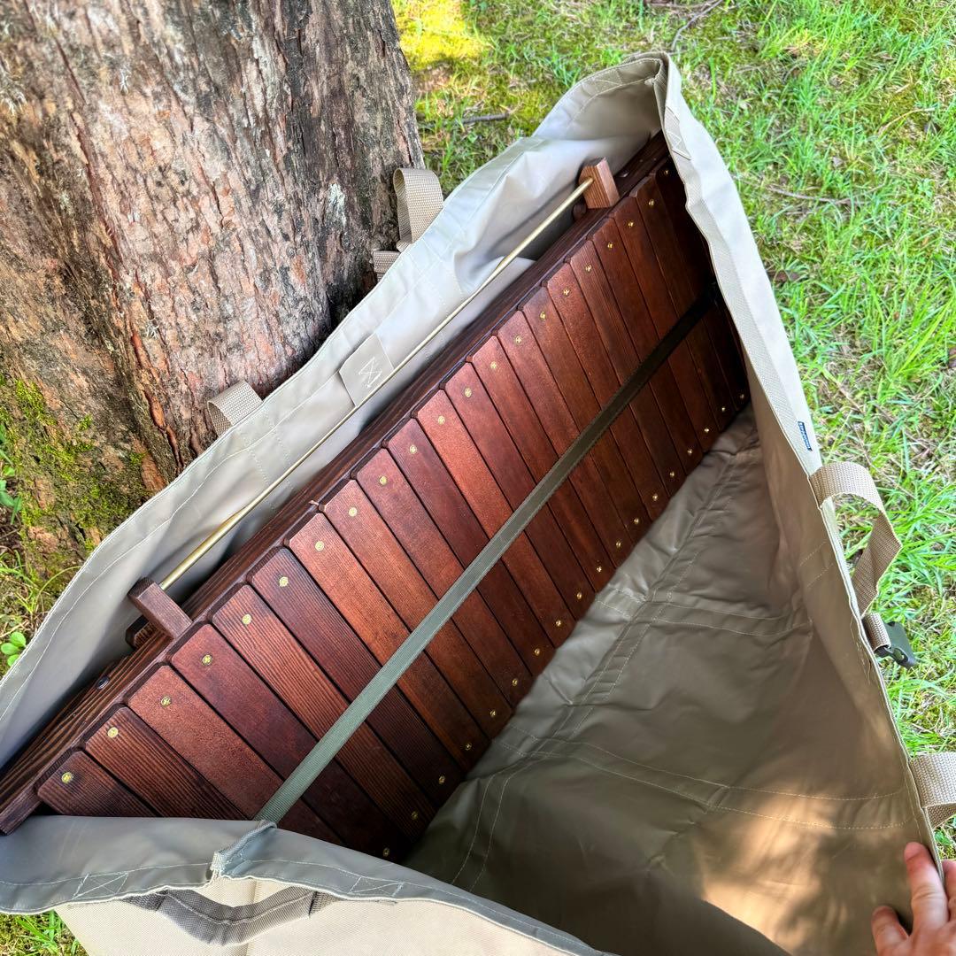 折りたたみローテーブル キャンプテーブル フラットバーナーigtテーブル真鍮ギア