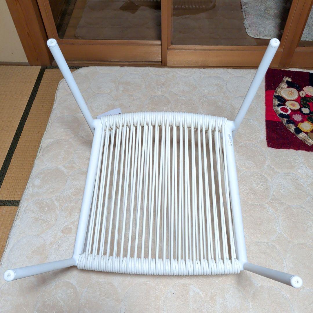 屋外対応 ロープ編みアームチェア woven+系 白 業務用　1