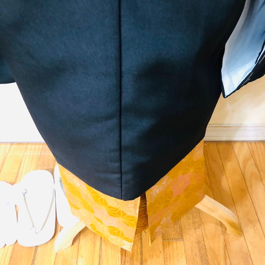 美品‼️七五三 五歳‼️黒地 紋付格上‼️金蘭袴‼️完全フルセット‼️ 家から揃え無 秀品