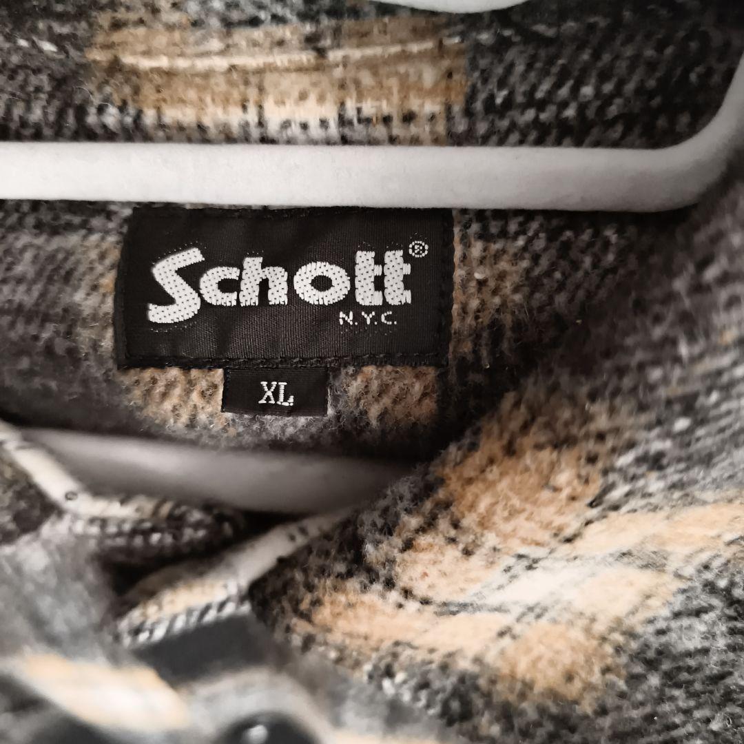 Schott 長袖ネルシャツ