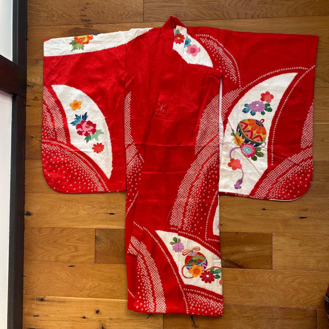 3歳　本絞り　正絹　着物