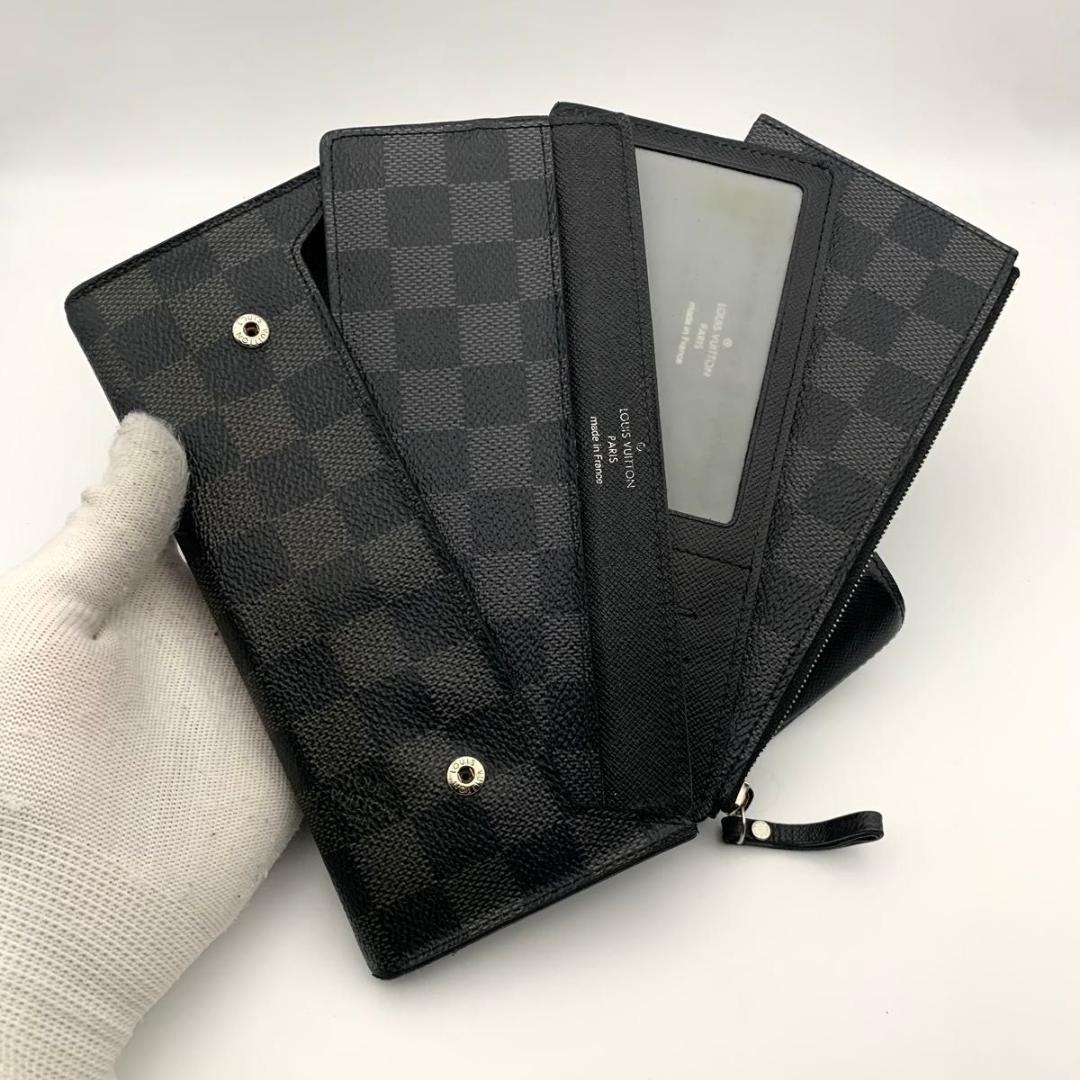 鑑定済み ルイヴィトン ロン モデュラブル 財布 ダミエグラフィット 4点セット