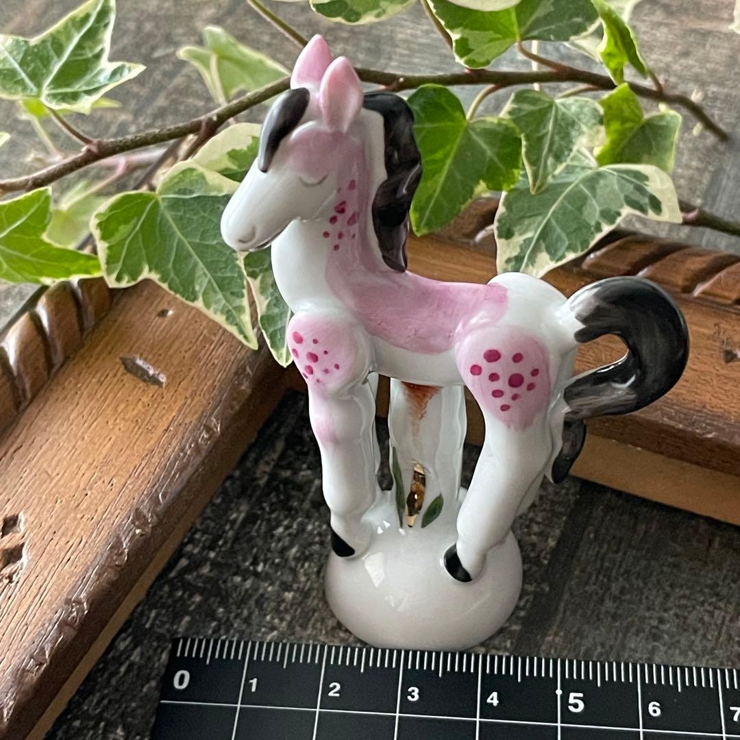 Meissen マイセン ミニ干支 ウマ　ピンク