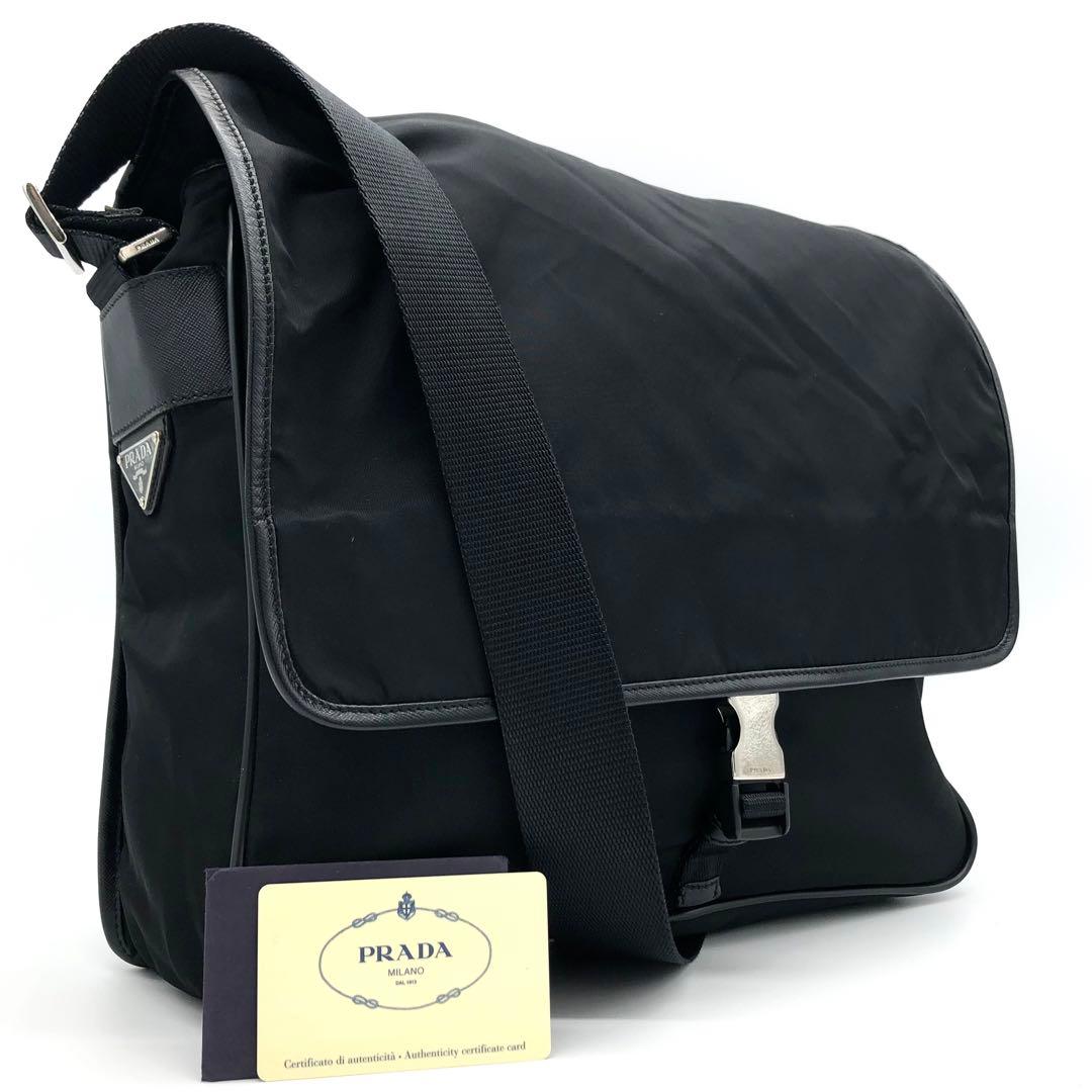 【極上美品・使用感少ない✨】プラダ　メッセンジャーバッグ　サフィアーノ　ナイロン