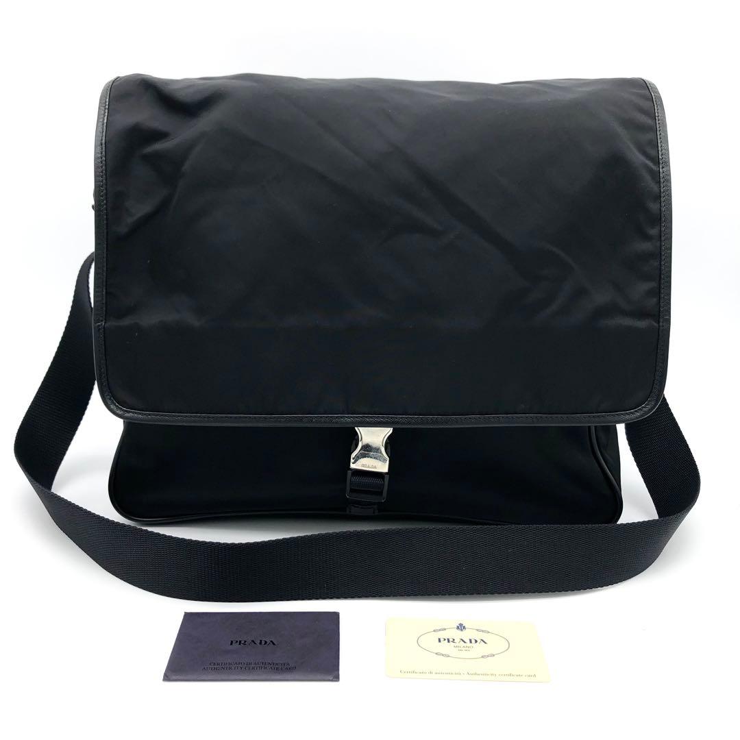 【極上美品・使用感少ない✨】プラダ　メッセンジャーバッグ　サフィアーノ　ナイロン