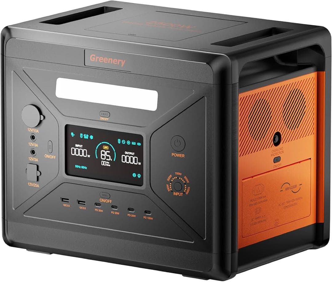 【未使用品】Greenery G2500 2500W ポータブル電源