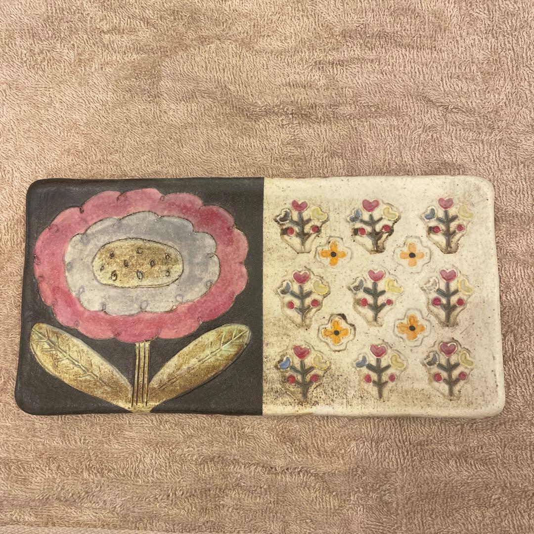 本田あつみ　fudge 花柄プレート