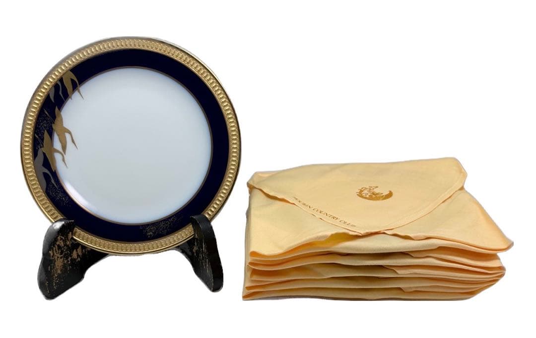 大倉陶園　加山又造　千羽鶴　1990 鳳琳洋食器　ブレッド&バタープレート　6枚