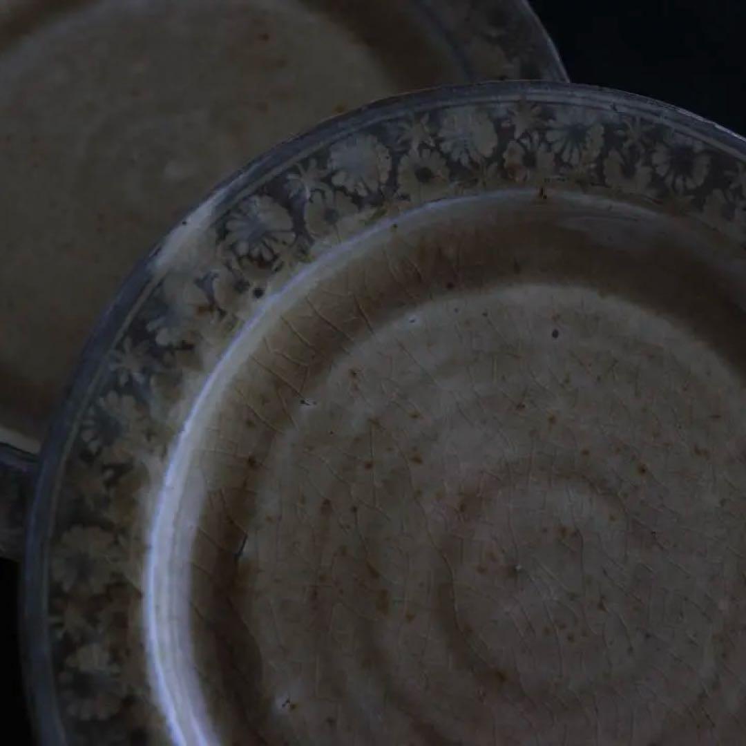 ☆川口武亮　小花印判押し　プレート　2枚セット