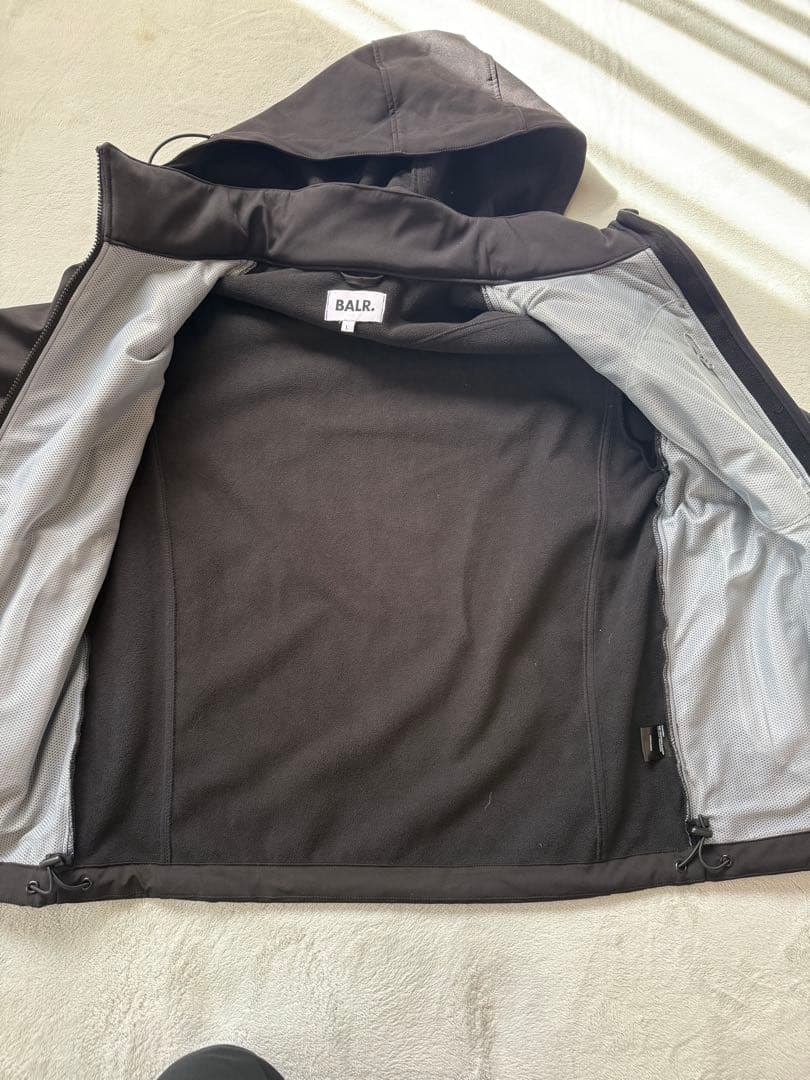 値下げチャンスBALR. フード付きブラックジャケット　Lサイズ