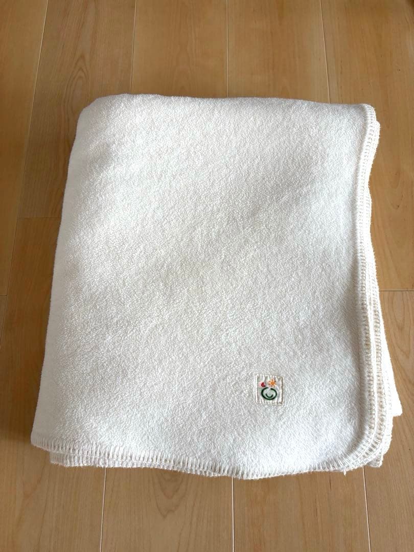 メイドインアース　綿毛布　きなり　オーガニックコットン