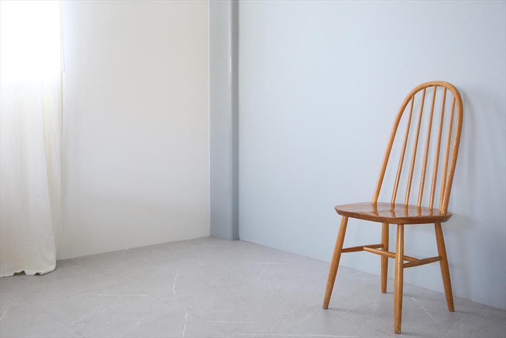 英国アンティーク木製フープバックチェア/イス/クエーカー飾り棚(91-188-1