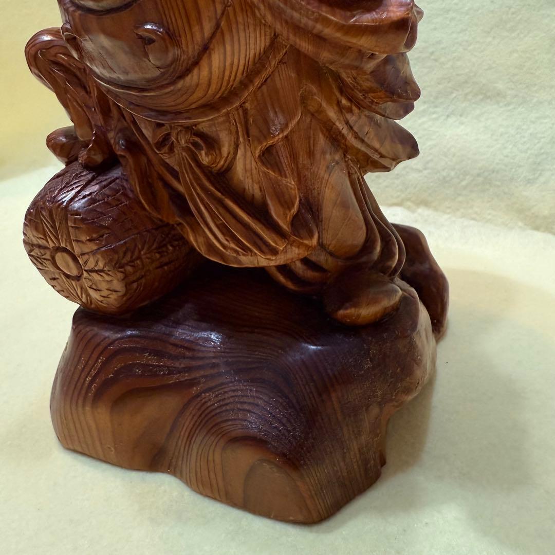 大黒天 恵比寿天 木彫り 神像 七福神 置物 開運 工芸品 福の神像