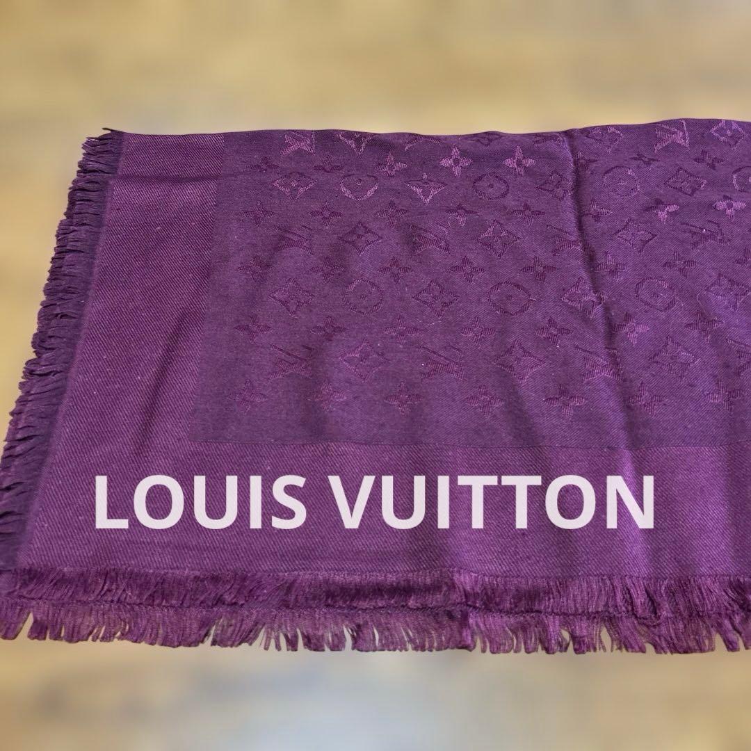 ルイヴィトン モノグラム 大判ストール シルク／ウール フランス製