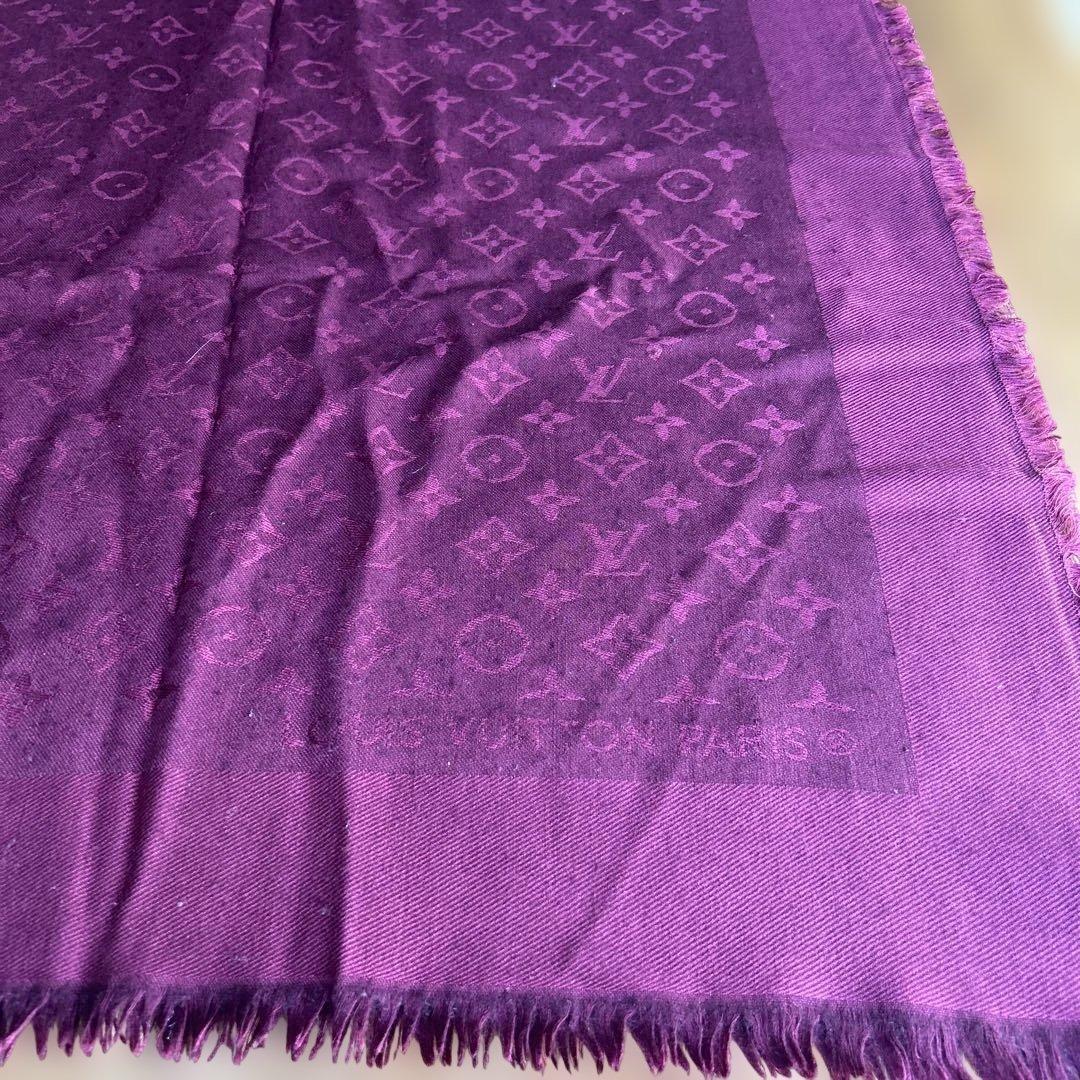 ルイヴィトン モノグラム 大判ストール シルク／ウール フランス製