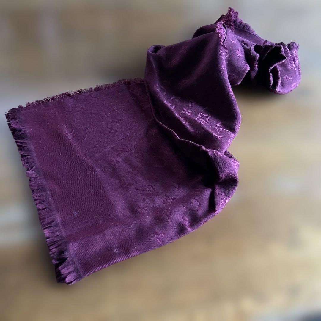 ルイヴィトン モノグラム 大判ストール シルク／ウール フランス製