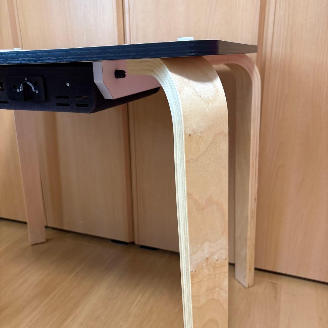 木製テーブルと椅子 こたつ布団セット