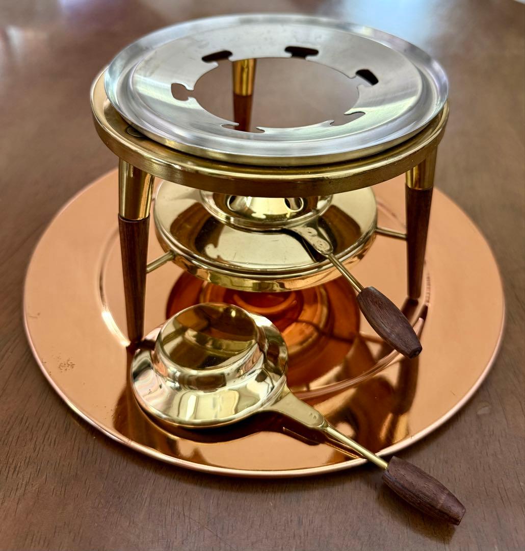ヴィンテージSOLID BRASS アルコーバーナー&トレーセット