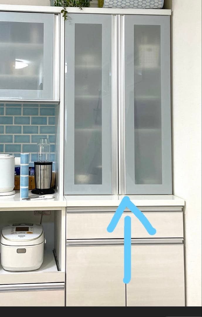 ニトリ 食器棚 上台 チェルシー 80cm幅（※上段のみ）