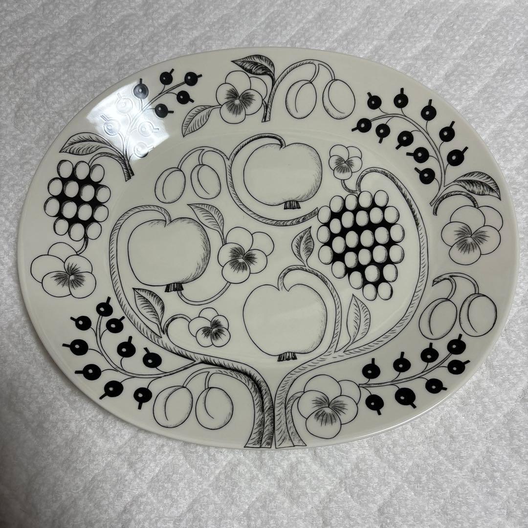 アラビア　パラティッシ　ブラック　36cm 大皿　旧ロゴ　 サービングプラター