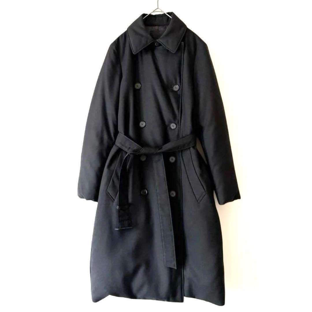 美品　ICB アイシービー　トレンチ　ダウンコート　ロングコート　ブラック　M