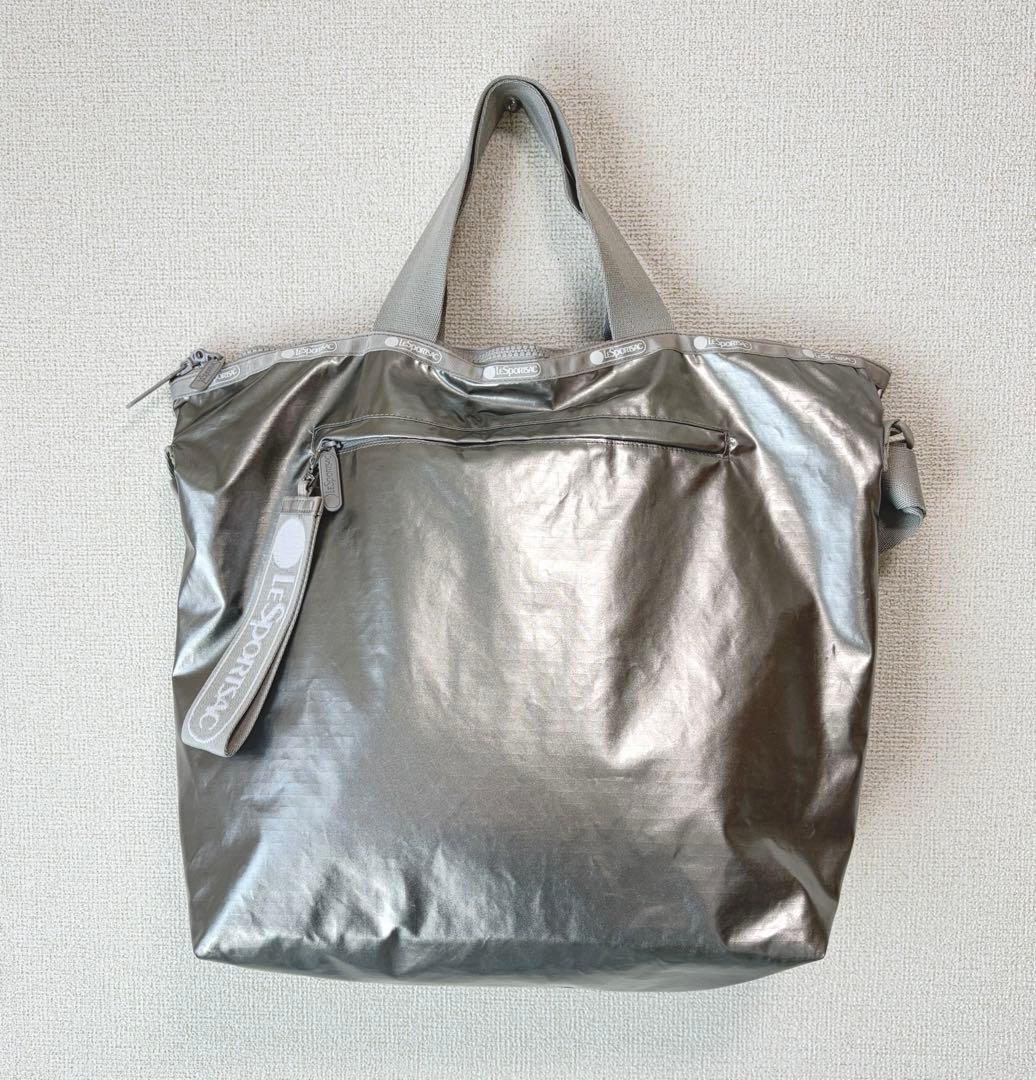 LeSportsac ひとりっぷ シルバー 2WAYトートバック